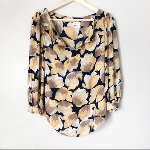 Anthropologie Meadow Rue Autumn Floral Blouse